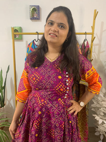 Pure cotton Bandhani Kurti