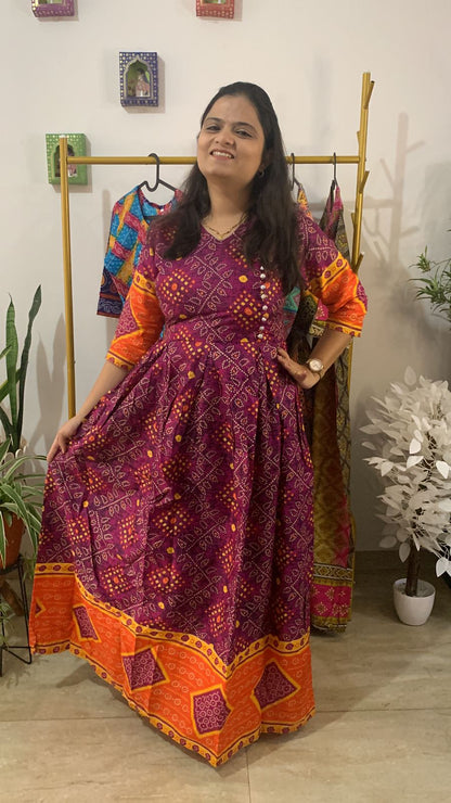 Pure cotton Bandhani Kurti