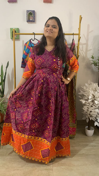 Pure cotton Bandhani Kurti