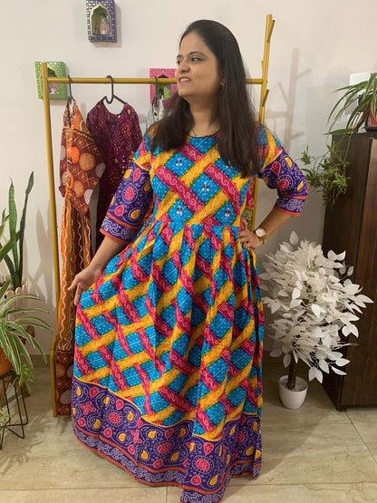 Pure cotton Bandhani Kurti